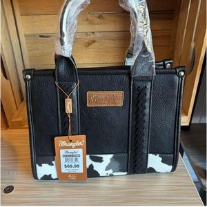 Wrangler crossbody /tote cow print bag by Montana west